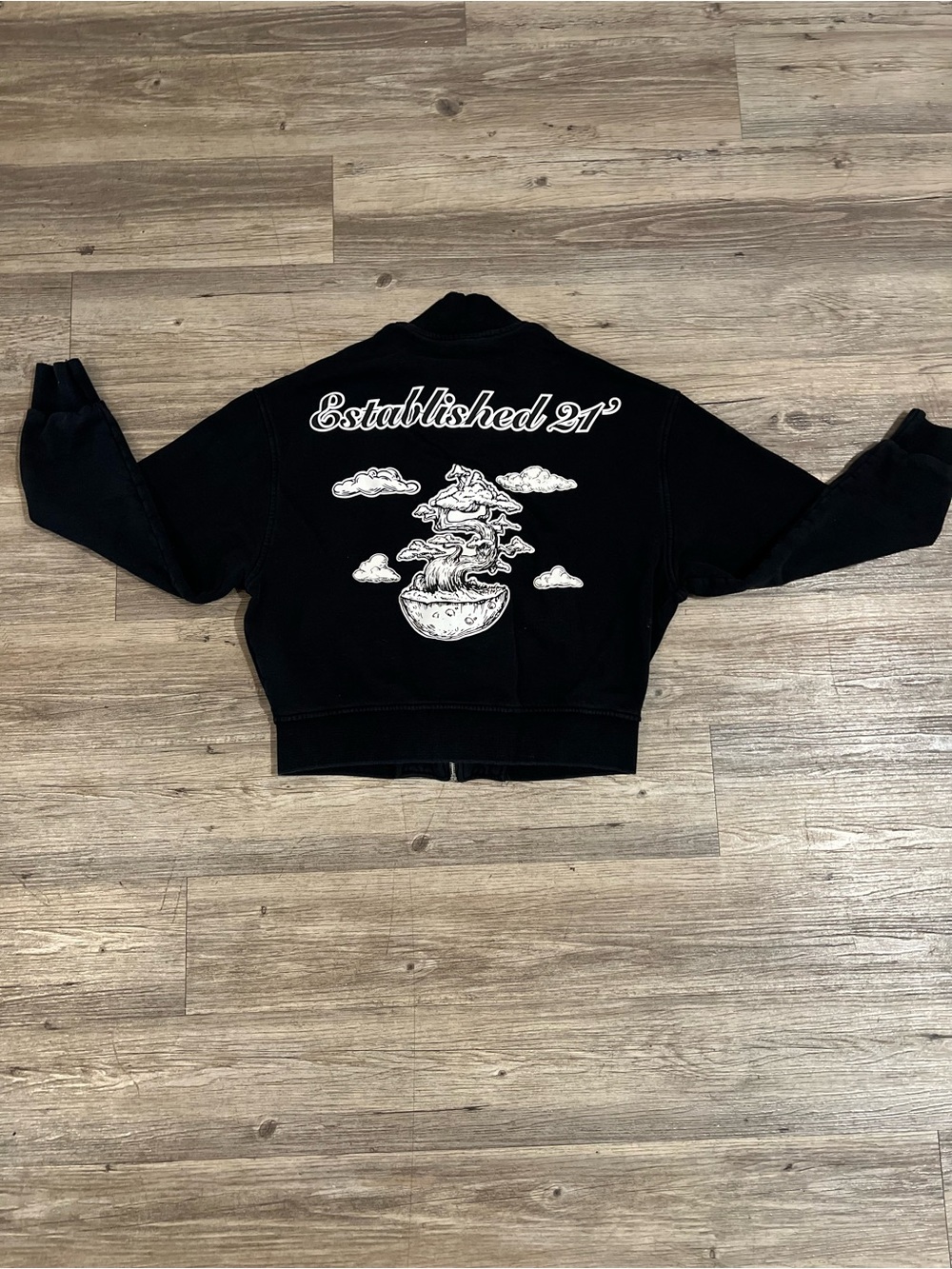 ASOS Design Women’s Zip Up Sweethoodie Big Logo Black Size Small